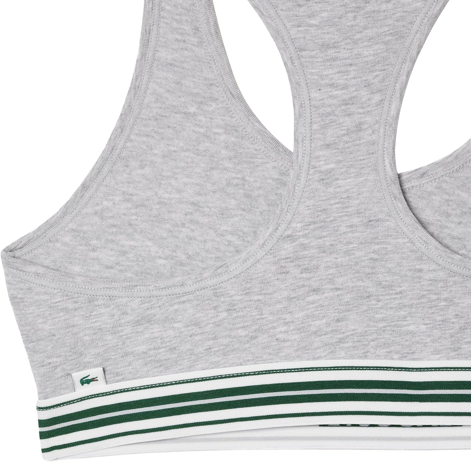 image:imageLacoste Womens Contrast Band Stretch Cotton BraletteSilver Chine
