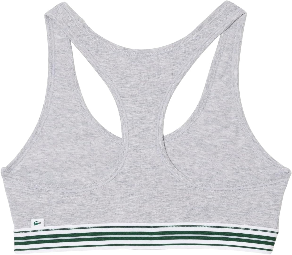image:imageLacoste Womens Contrast Band Stretch Cotton BraletteSilver Chine