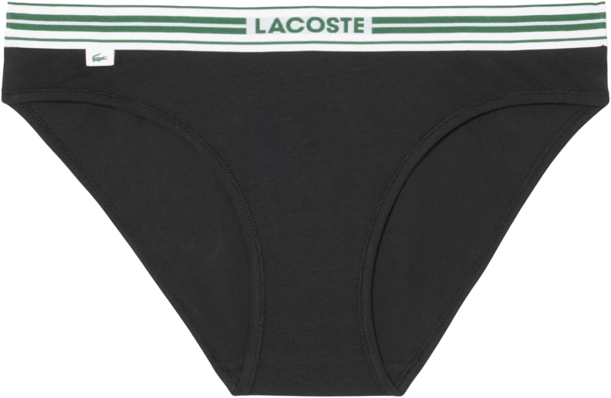 image:imageLacoste Womens Contrast Waist Stretch Cotton BriefsBlack