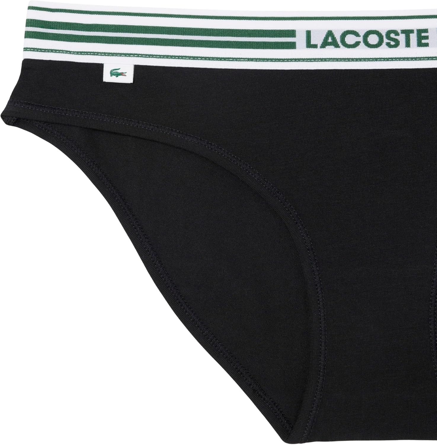 image:imageLacoste Womens Contrast Waist Stretch Cotton BriefsBlack