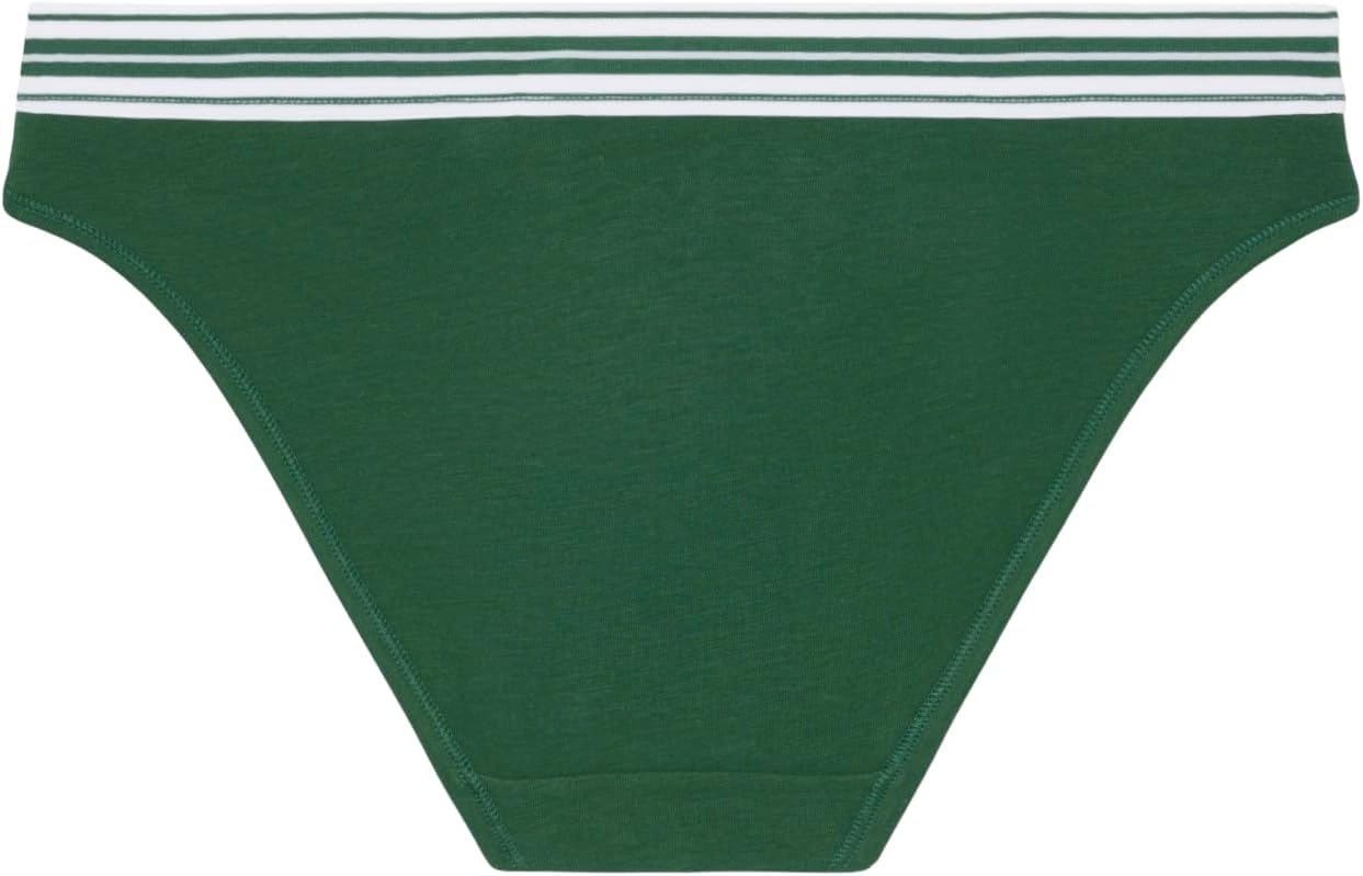 image:imageLacoste Womens Contrast Waist Stretch Cotton BriefsGreen