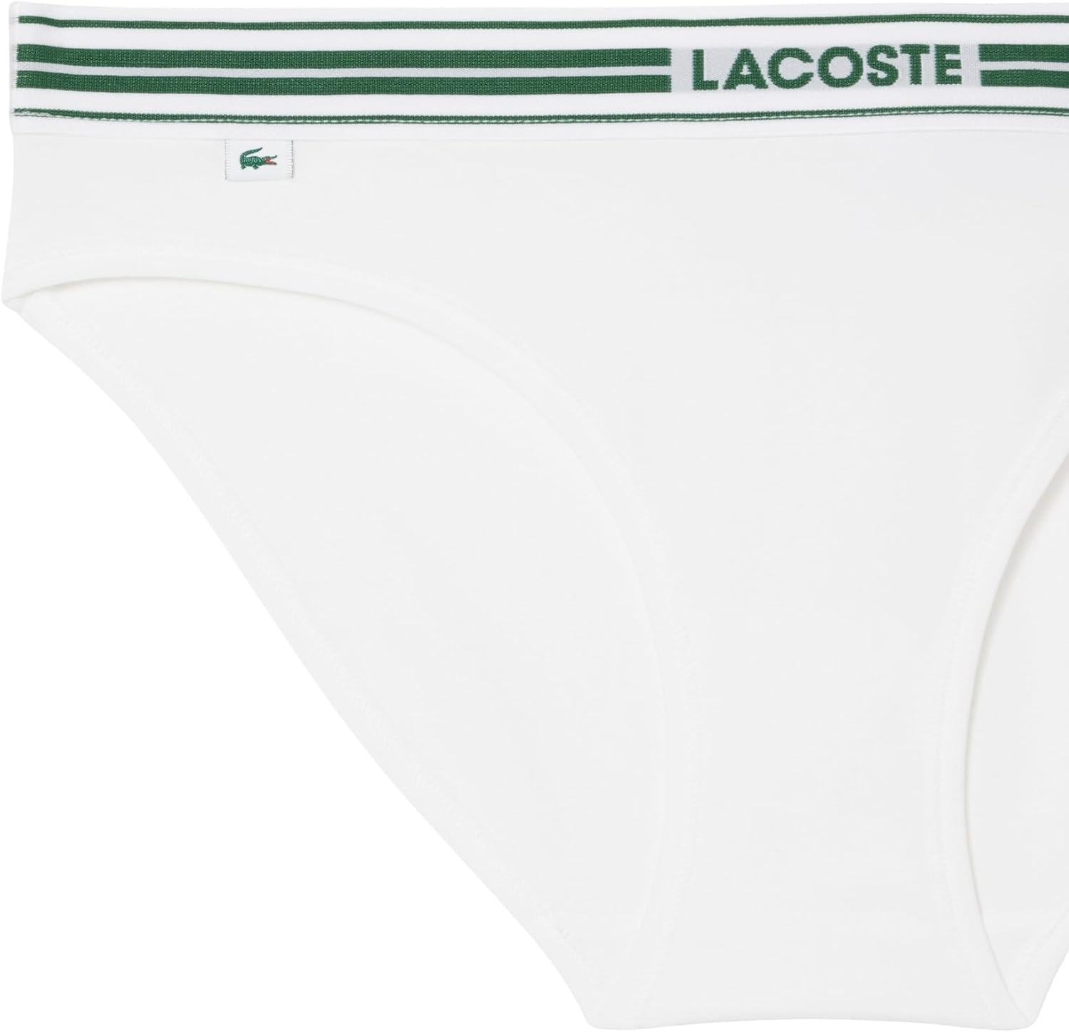 image:imageLacoste Womens Contrast Waist Stretch Cotton BriefsWhite