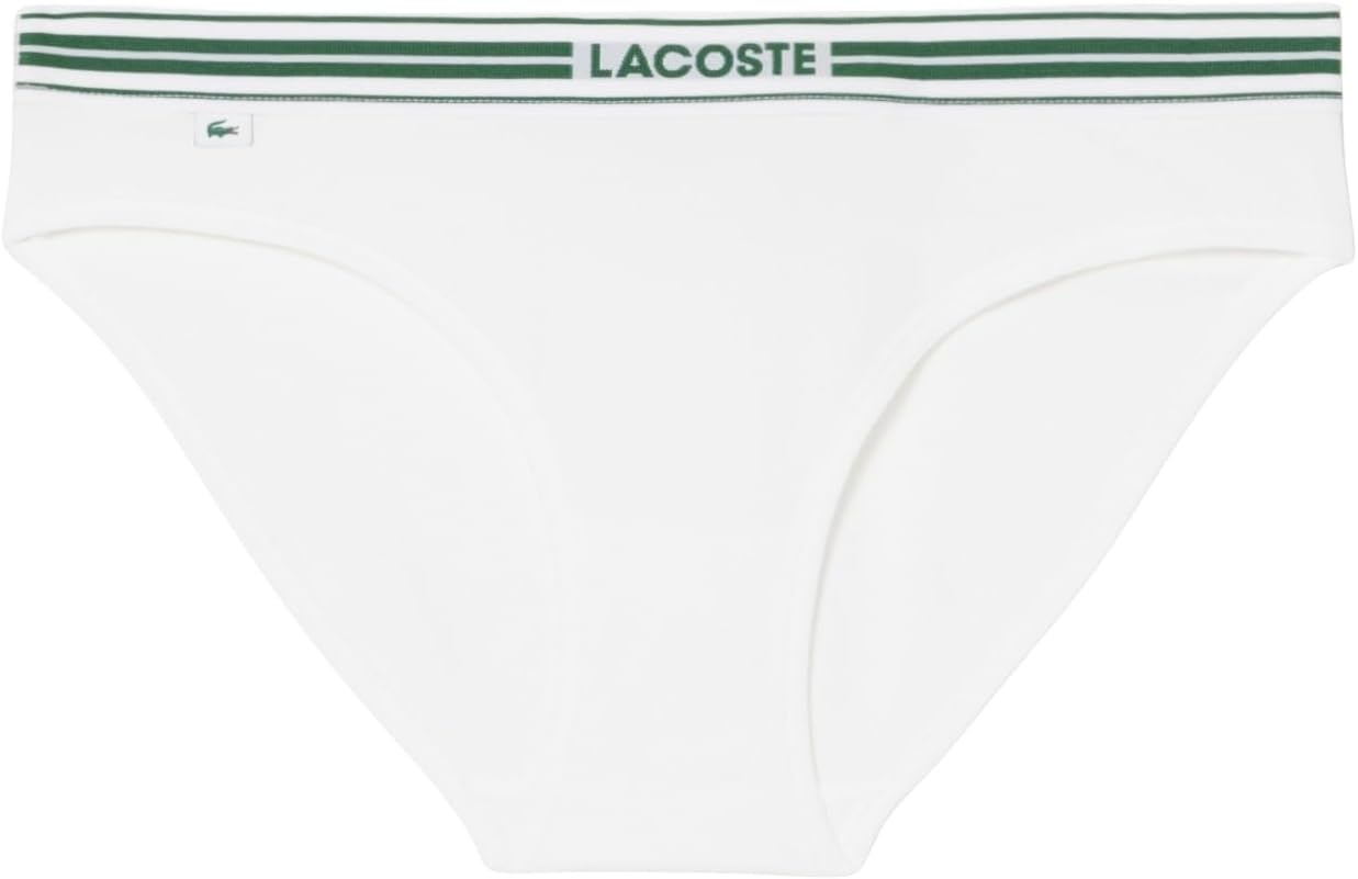 image:imageLacoste Womens Contrast Waist Stretch Cotton BriefsWhite