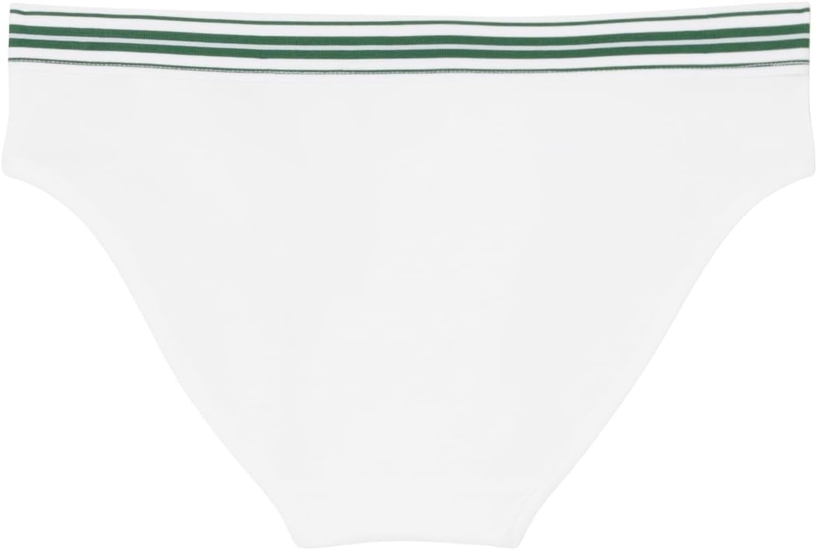 image:imageLacoste Womens Contrast Waist Stretch Cotton BriefsWhite