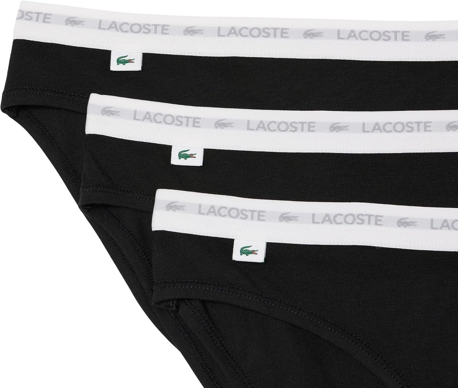 image:imageLacoste Womens Cotton Stretch Briefs 3packBlack