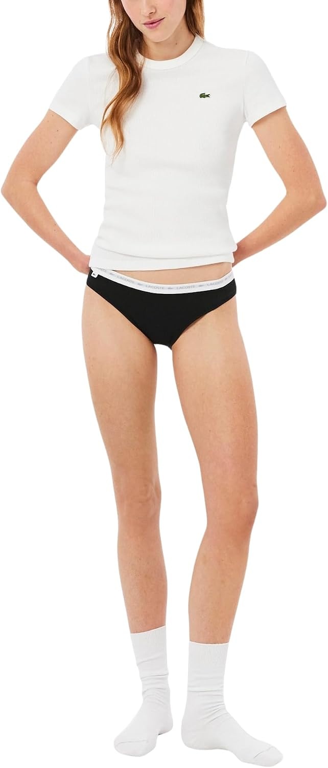 image:imageLacoste Womens Cotton Stretch Briefs 3packBlack