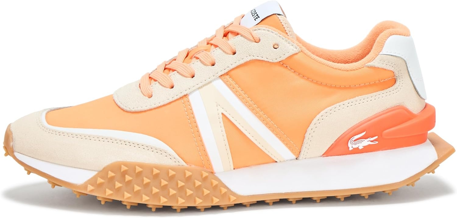 image:imageLacoste Womens LSpin Deluxe Sneaker Light OrangeOff White 5