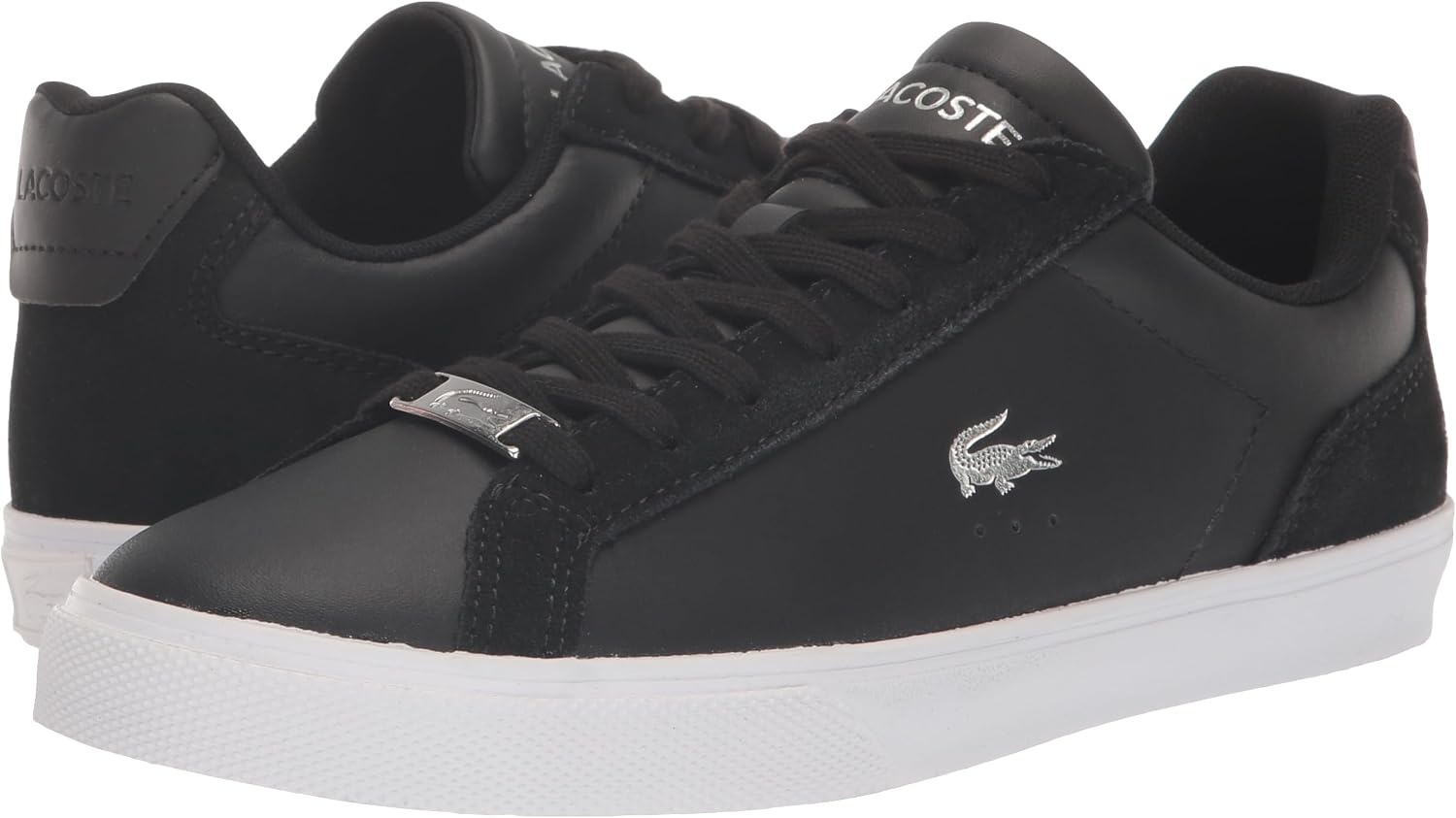 image:imageLacoste Womens Lerond Pro Leather SneakersBlackSilver