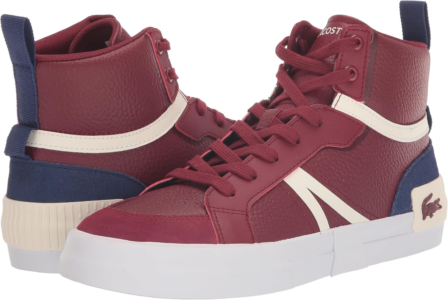 image:imageLacoste Womens Lerond Pro Leather SneakersBurgundyWhite