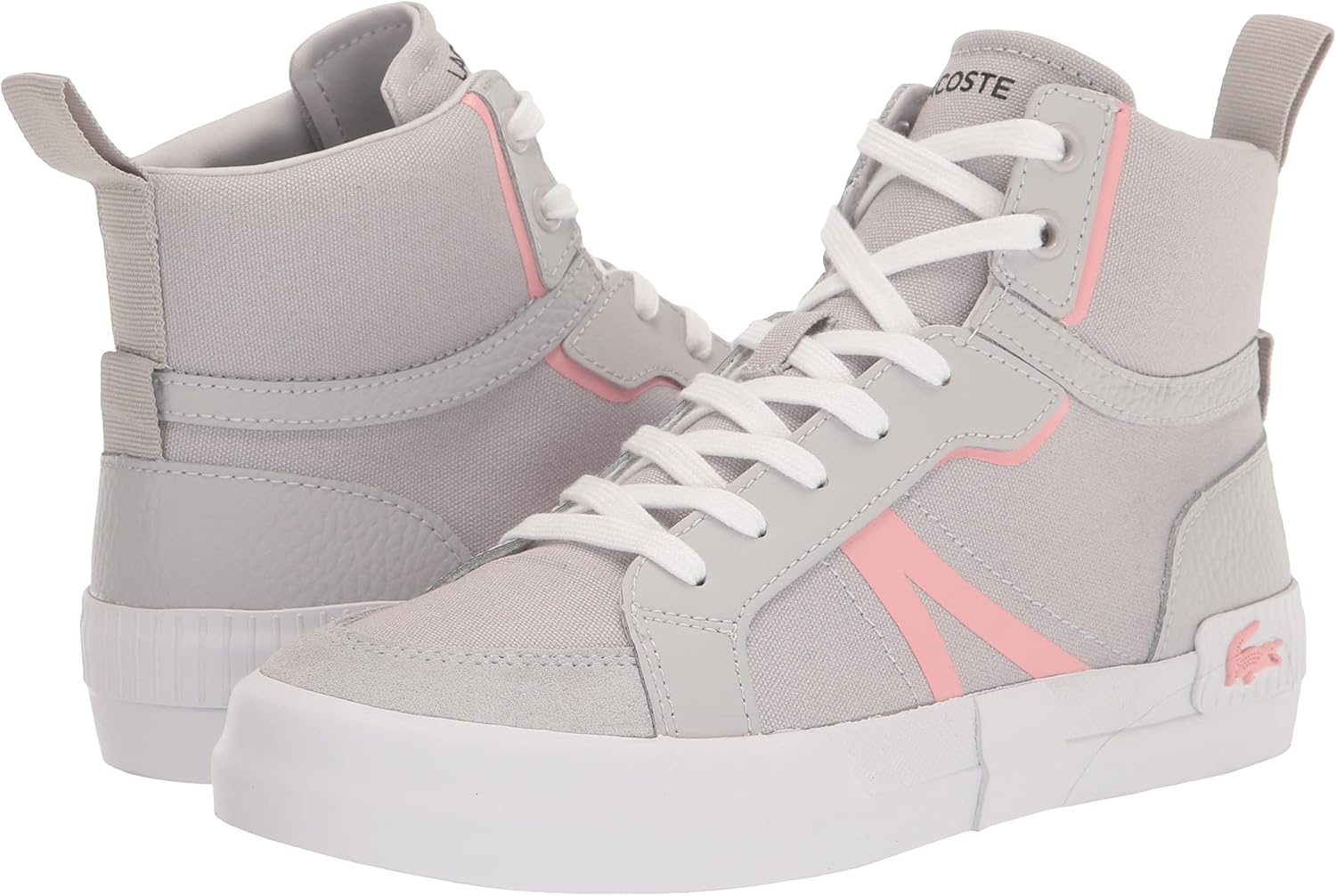 image:imageLacoste Womens Lerond Pro Leather SneakersGreyPink
