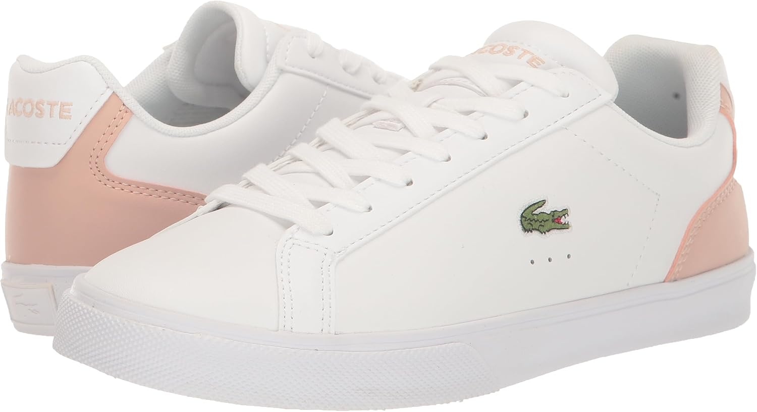 image:imageLacoste Womens Lerond Pro Leather SneakersWhiteLight Pink