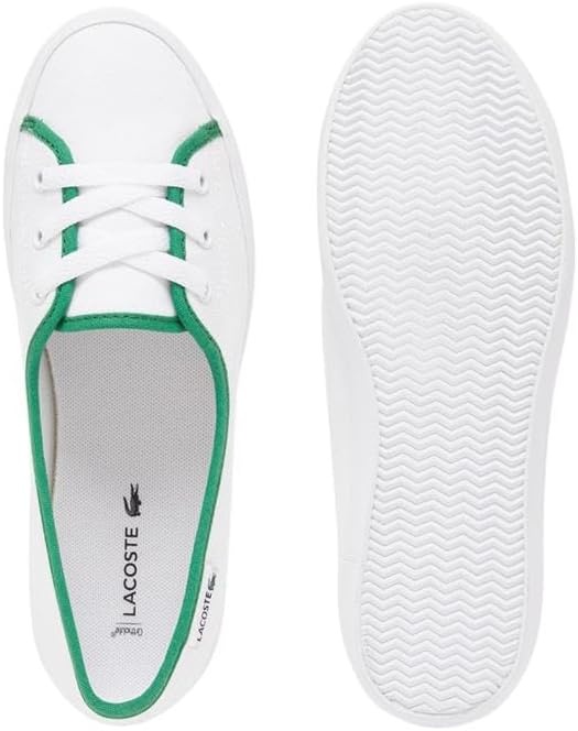 image:imageLacoste Womens Median Base SneakerWhiteDark Green