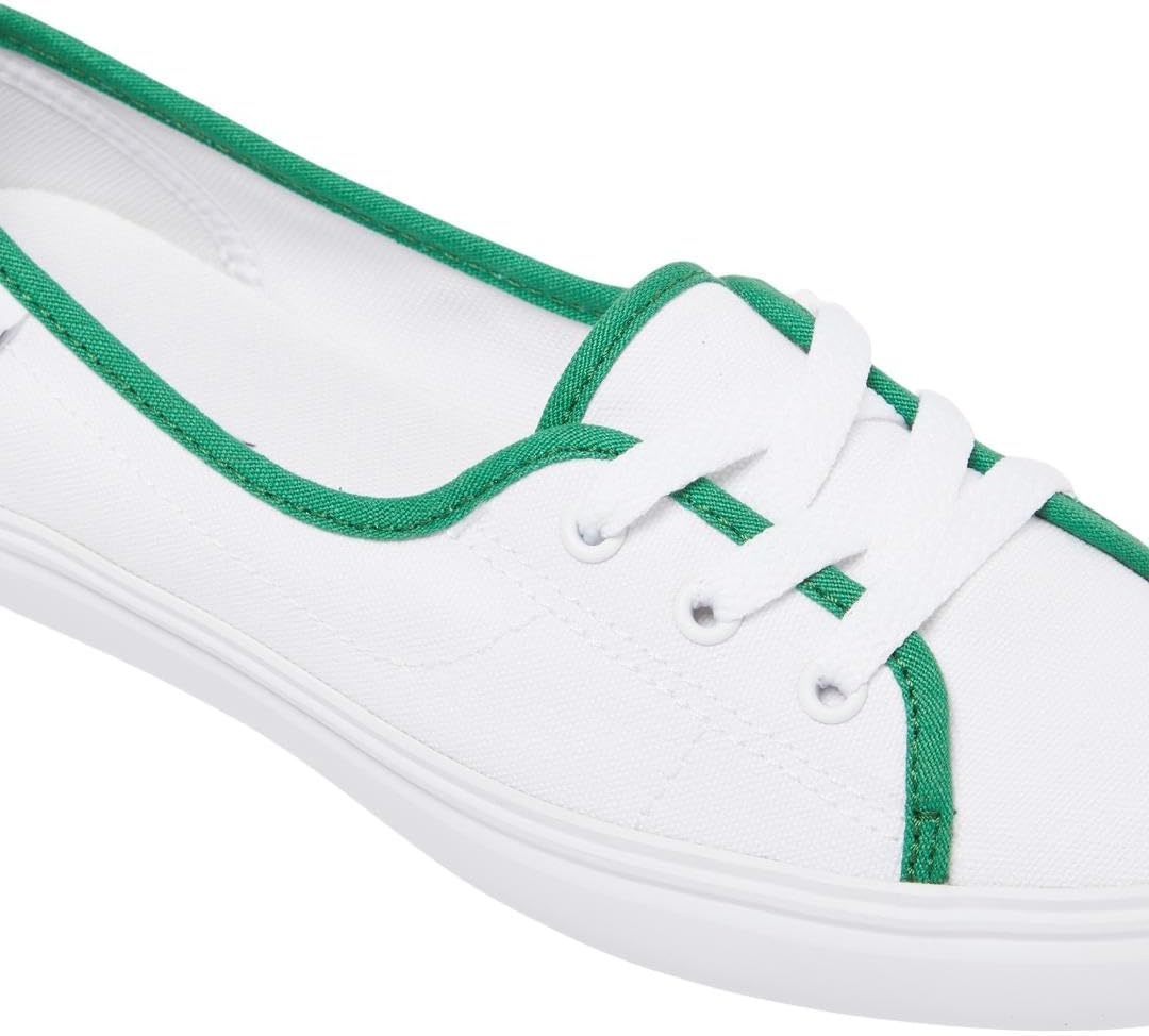 image:imageLacoste Womens Median Base SneakerWhiteDark Green