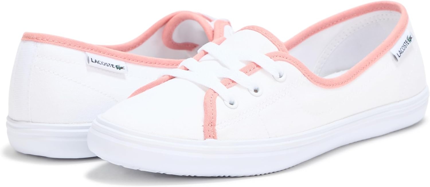 image:imageLacoste Womens Median Base SneakerWhiteLight Pink