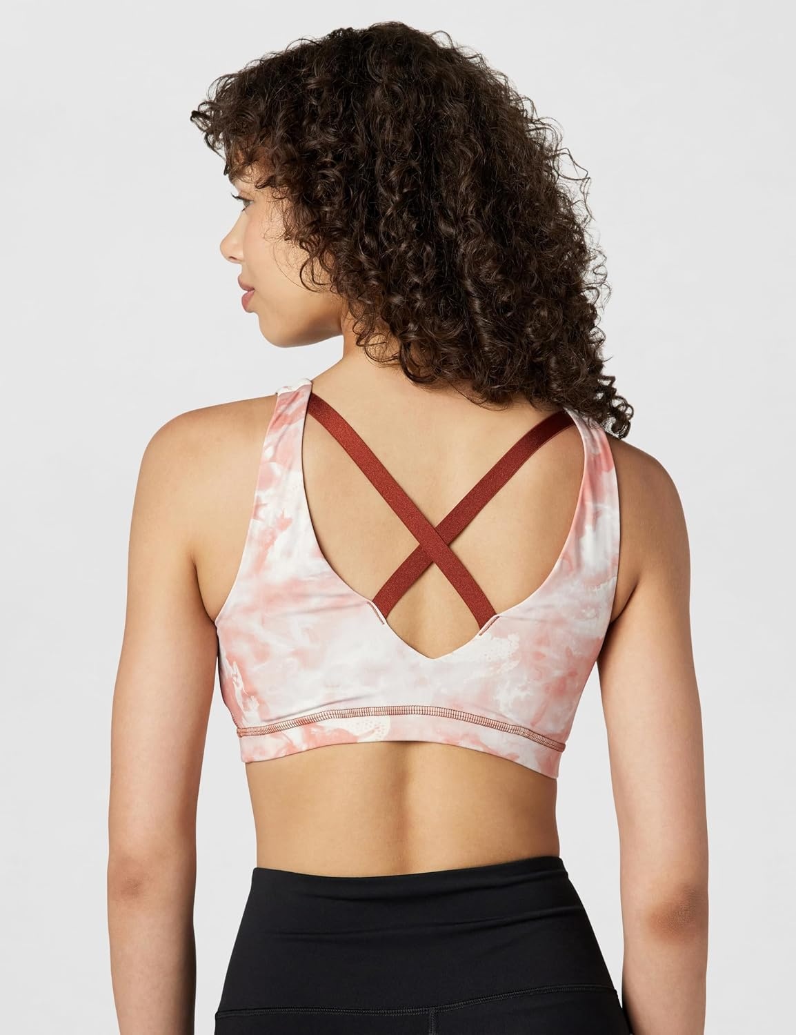 image:imageLacoste Womens Recycled Print Sports BraWhitePeach