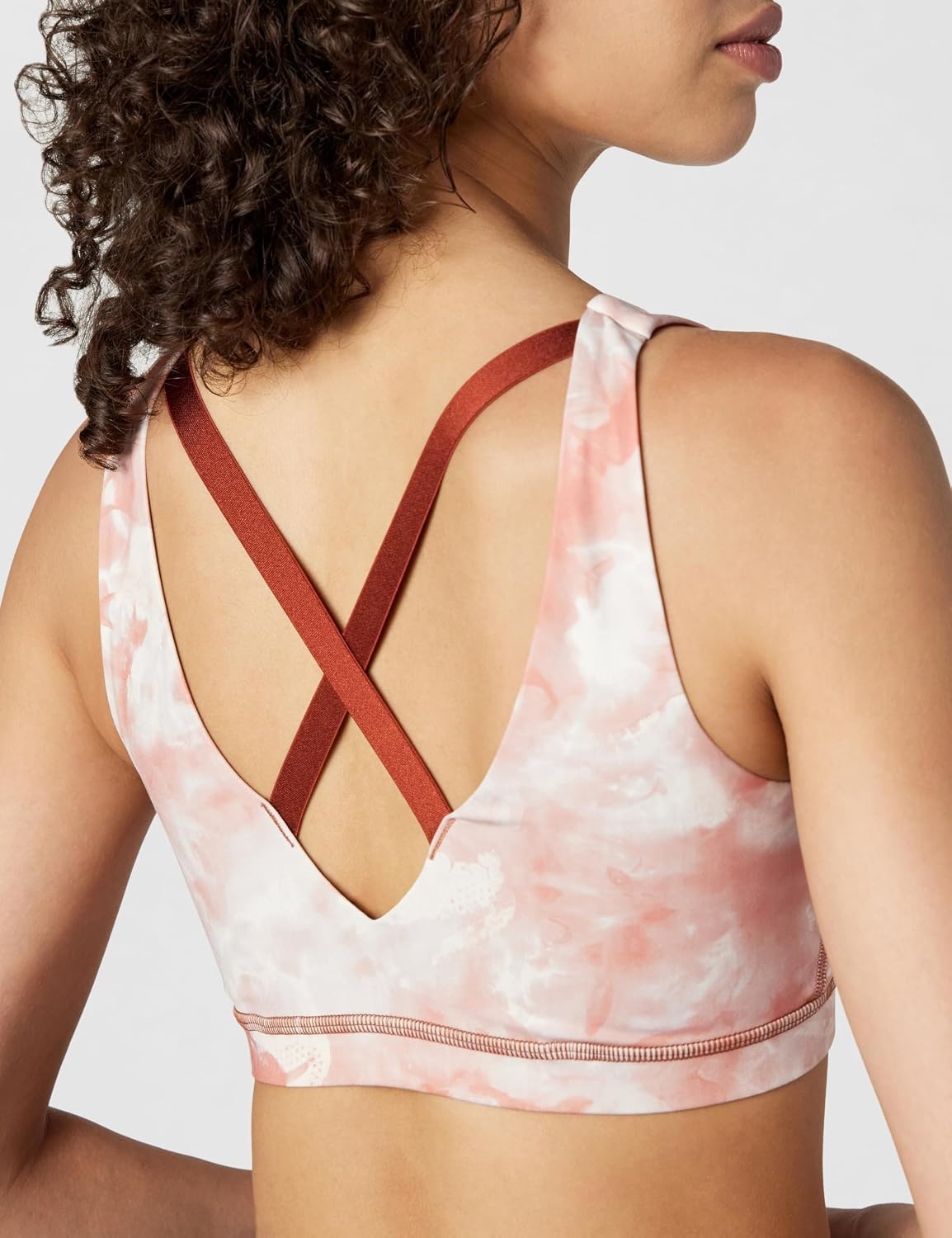 image:imageLacoste Womens Recycled Print Sports BraWhitePeach