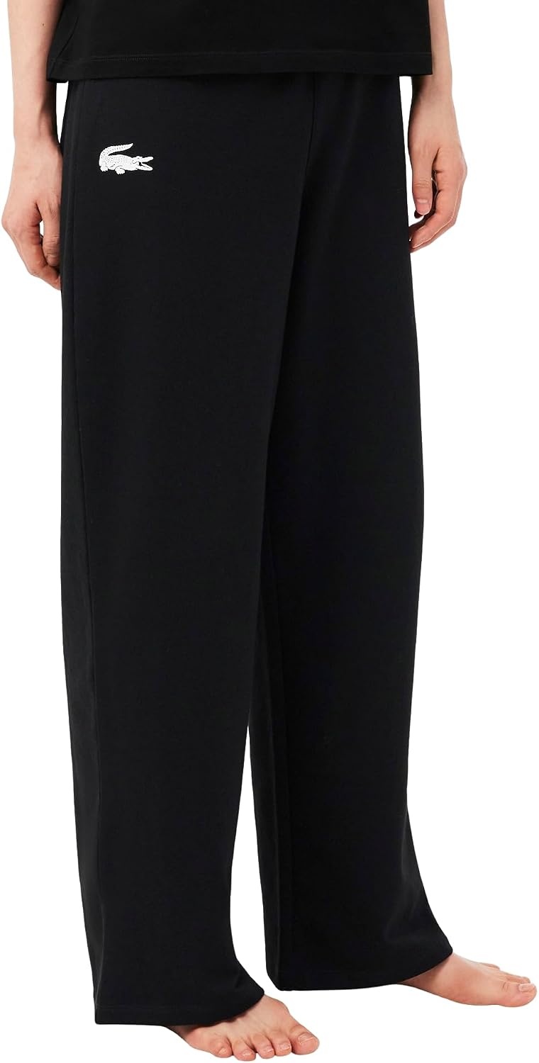 image:imageLacoste Womens Soft Fleece Loungewear PantsBlackWhite
