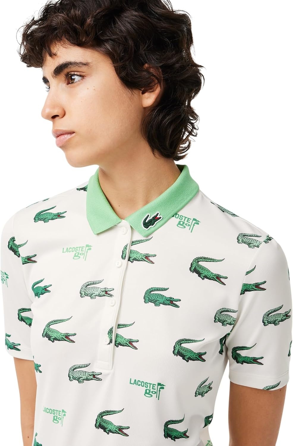image:imageLacoste Womens Sport Golf Crocodile Print Polo ShirtFlourLiamone