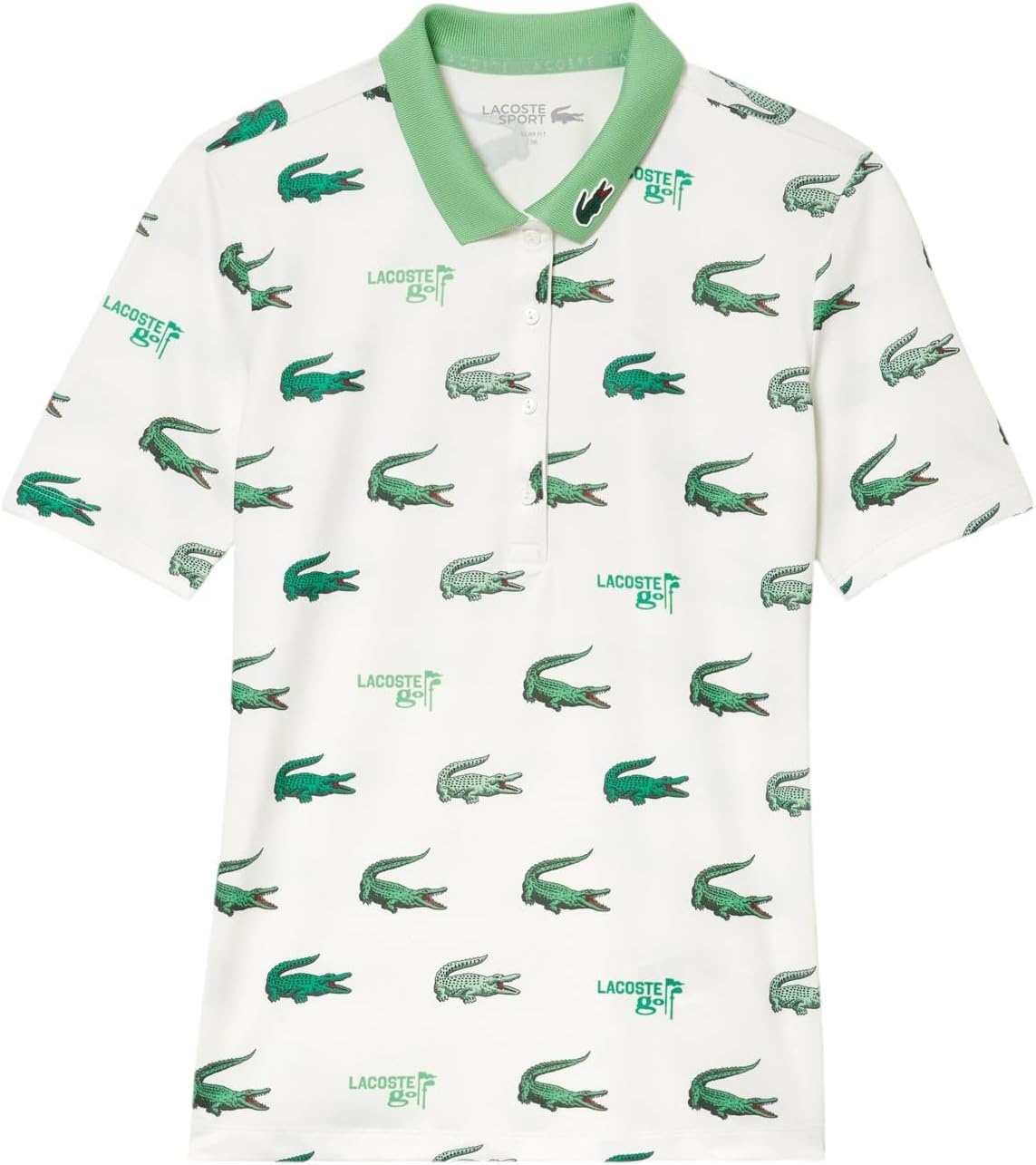 image:imageLacoste Womens Sport Golf Crocodile Print Polo ShirtFlourLiamone
