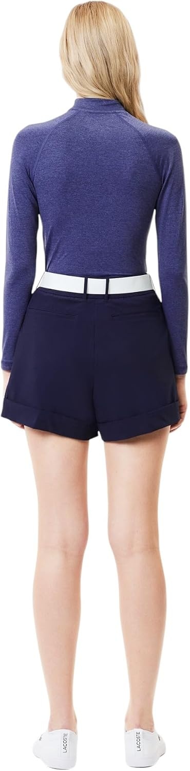 image:imageLacoste Womens Sport Lightweight Stretch Taffeta Golf ShortsNavy Blue