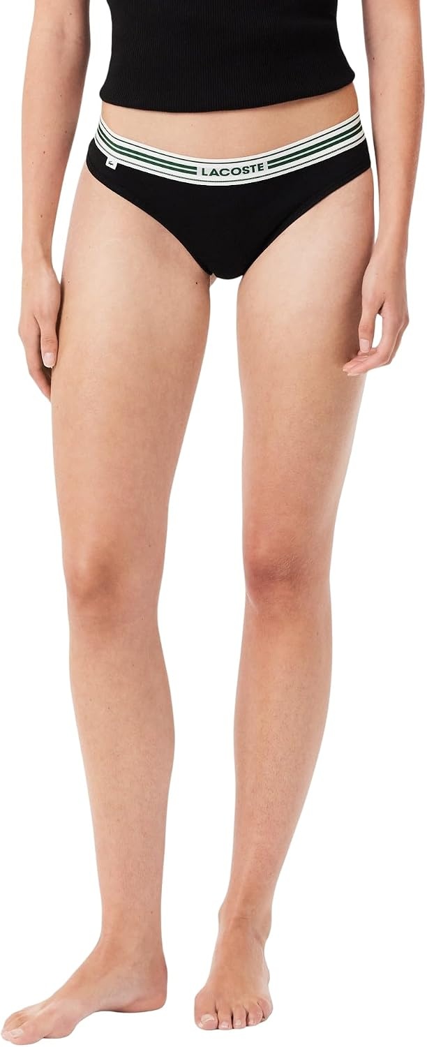 image:imageLacoste Womens Stretch Cotton String BriefsBlack