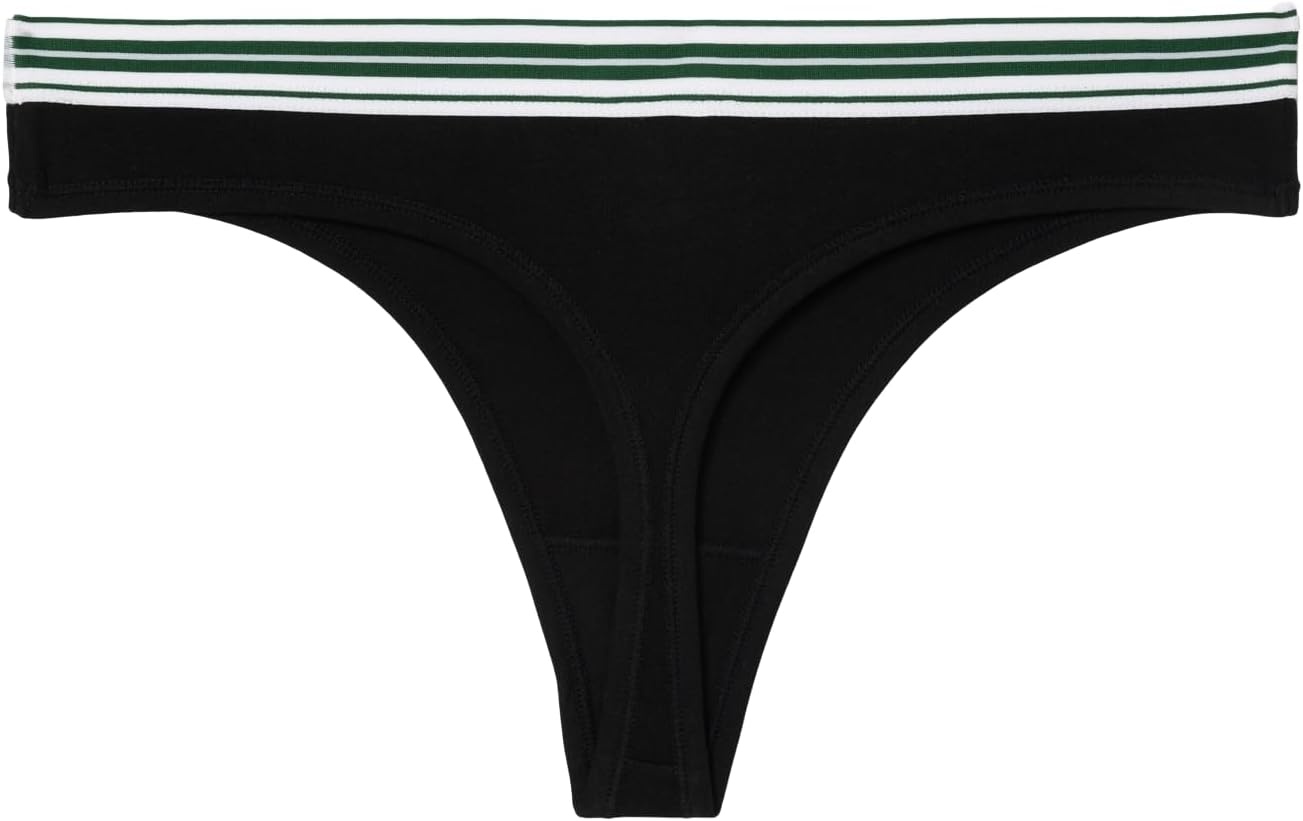image:imageLacoste Womens Stretch Cotton String BriefsBlack