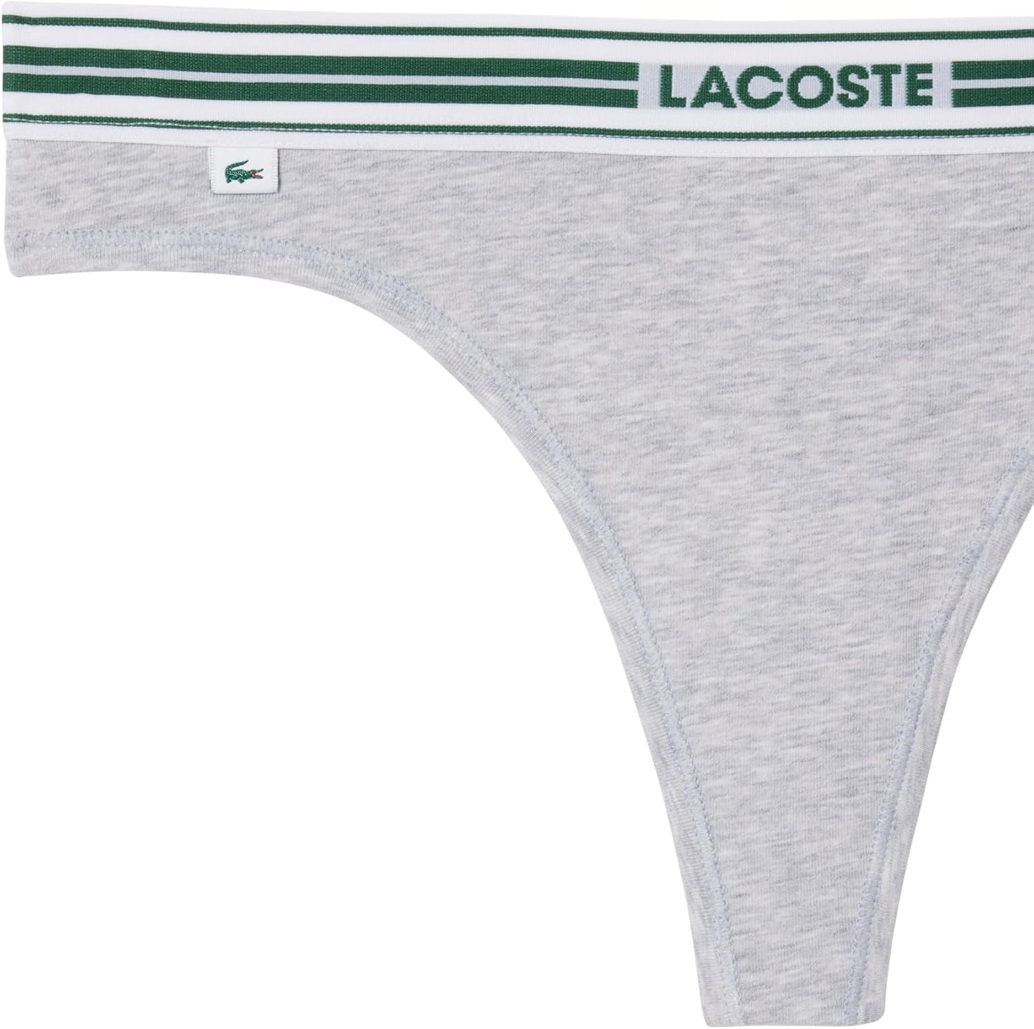 image:imageLacoste Womens Stretch Cotton String BriefsSilver Chine