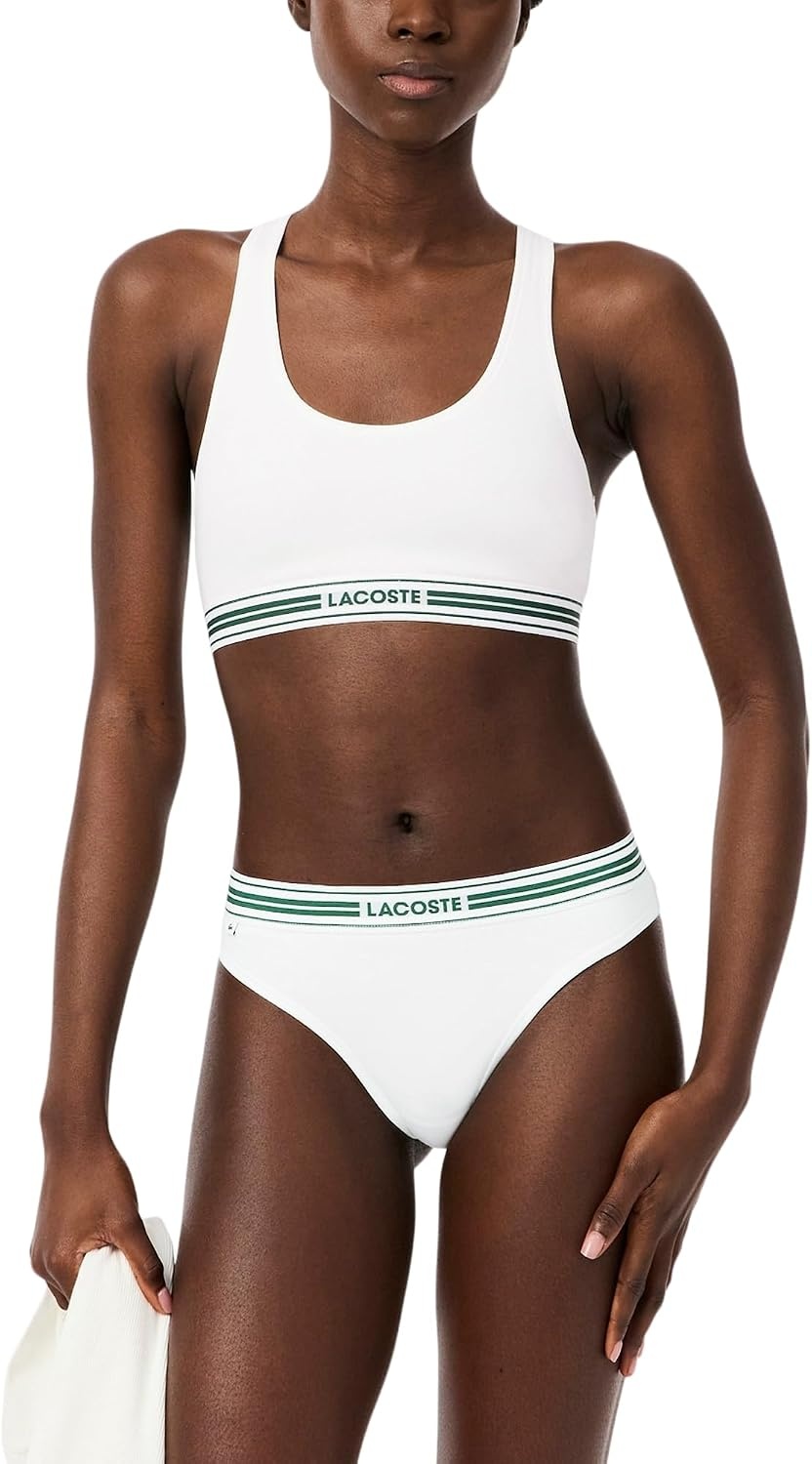 image:imageLacoste Womens Stretch Cotton String BriefsWhite