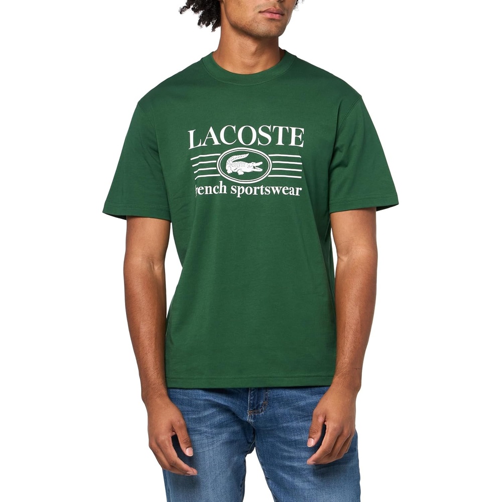image:imageLacoste Classic Fit Cotton Print TShirtGreen