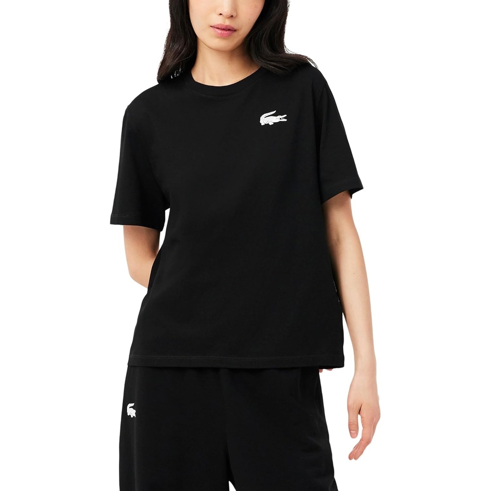 image:imageLacoste Cotton Jersey Loungewear TShirtBlackWhite