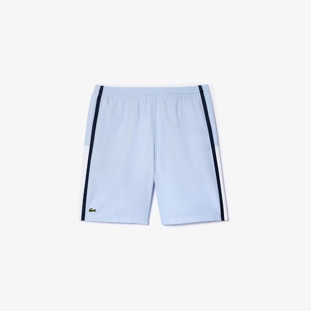 image:imageLacoste Mens Lightweight Colorblock Stripe Tennis ShortsPhoenix BlueWhiteNavy Blue
