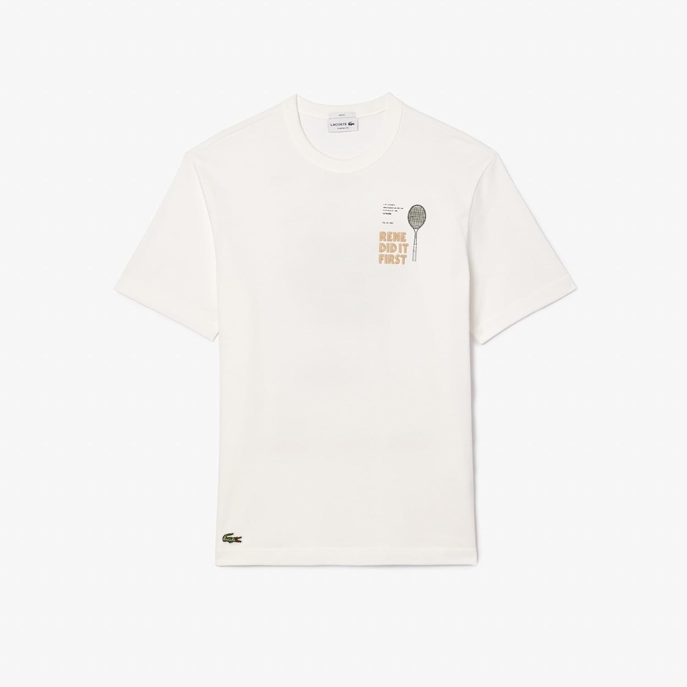 image:imageLacoste Mens Piqu Graphic TShirtFlourRaquette