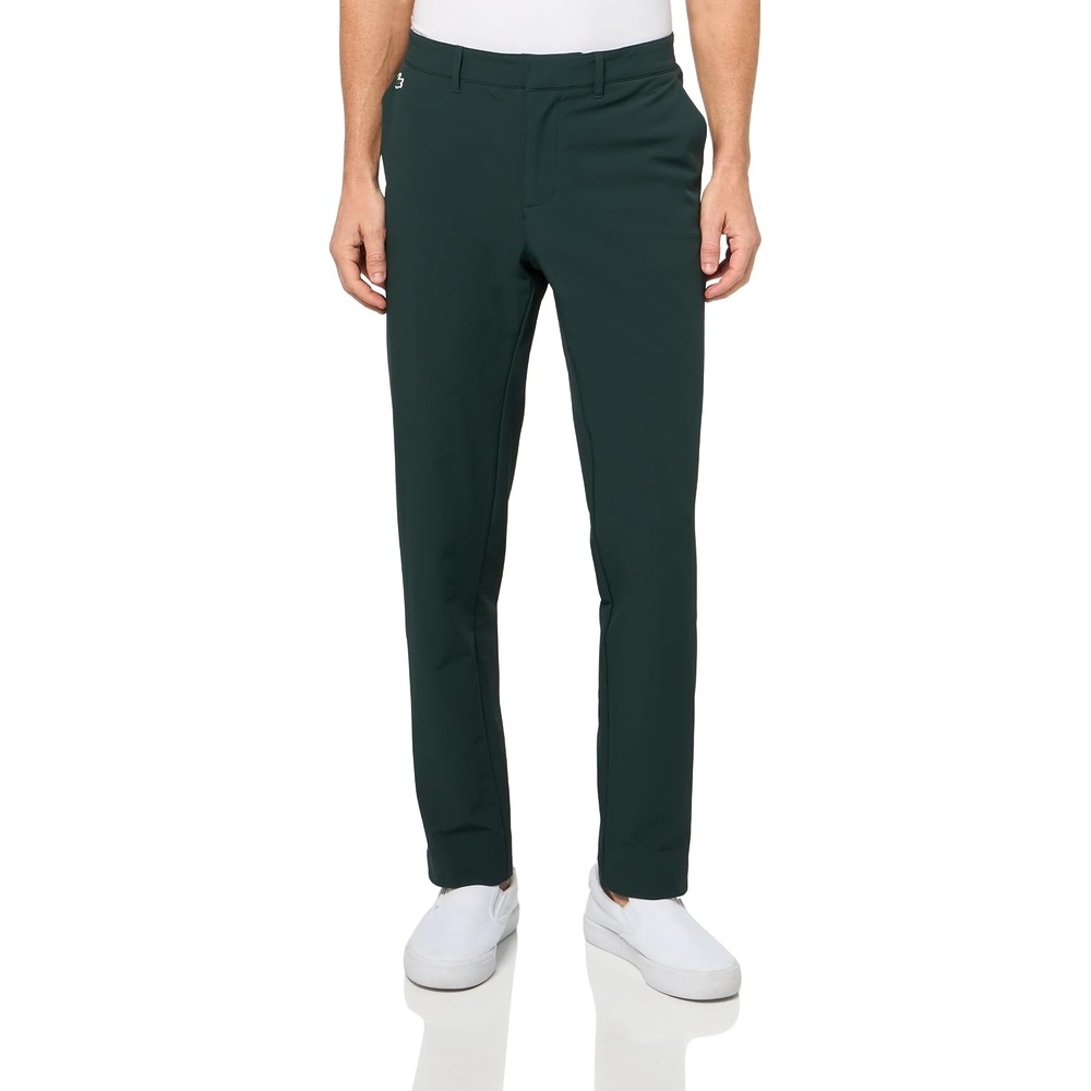 image:imageLacoste Mens Sport Slim Fit WaterRepellent Thermal Golf PantsForest Green