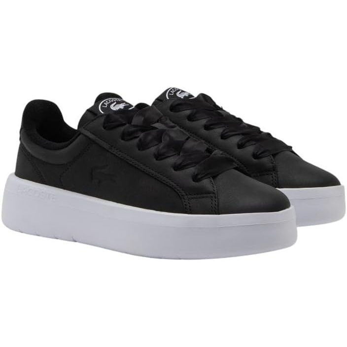 image:imageLacoste Womens Carnaby Platform Lite Leather SneakersBlackWhite
