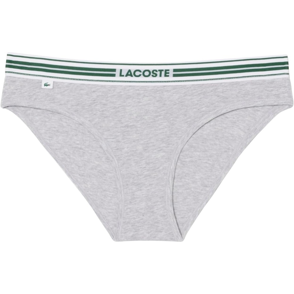 image:imageLacoste Womens Contrast Waist Stretch Cotton BriefsSilver Chine