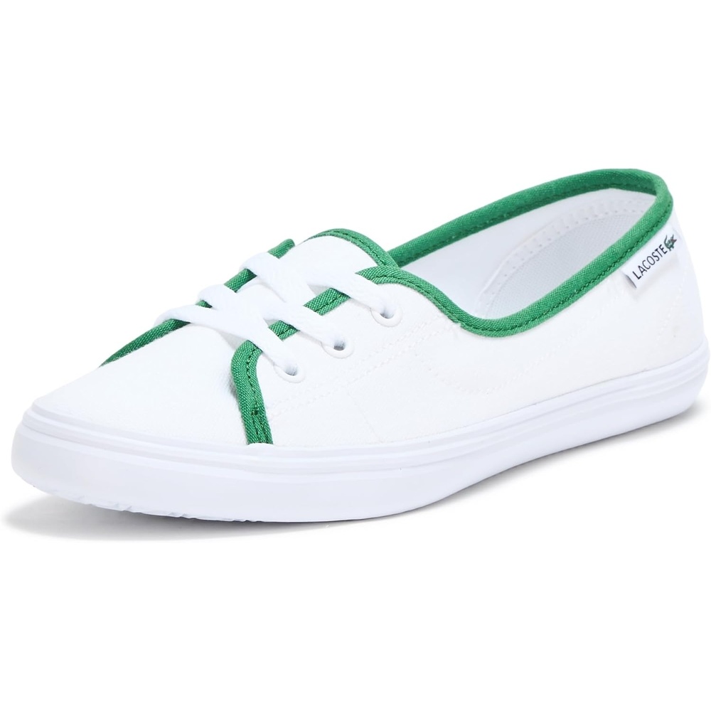image:imageLacoste Womens Median Base SneakerWhiteDark Green