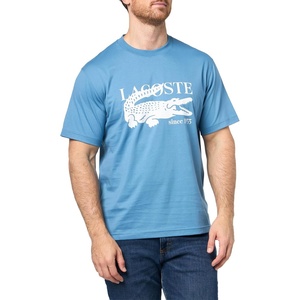 Lacoste Classic Fit Cotton Print T-Shirt(Abyss Blue)