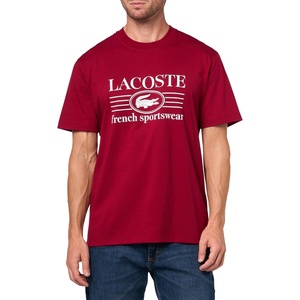 Lacoste Classic Fit Cotton Print T-Shirt(Bordeaux)