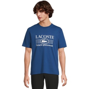 Lacoste Classic Fit Cotton Print T-Shirt(France Blue)