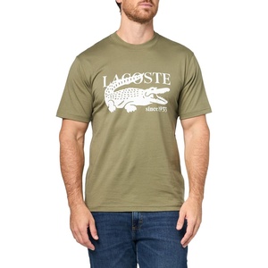 Lacoste Classic Fit Cotton Print T-Shirt(Khaki)