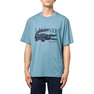 Lacoste Classic Fit Cotton Print T-Shirt(Limestone)