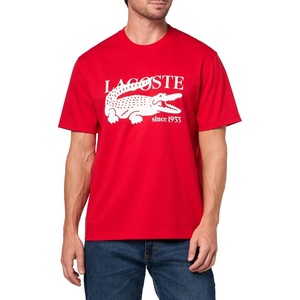 Lacoste Classic Fit Cotton Print T-Shirt(Red)