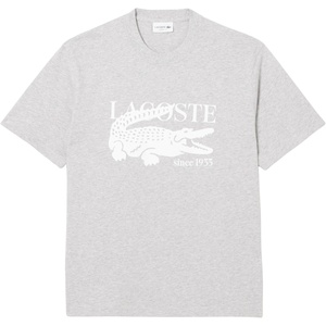 Lacoste Classic Fit Cotton Print T-Shirt(Silver Chine)