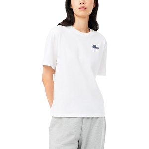 Lacoste Cotton Jersey Loungewear T-Shirt(White/Green)