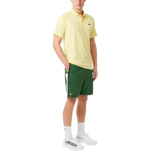 Lacoste Mens Lightweight Colorblock Stripe Tennis Shorts(Green/White/Black)