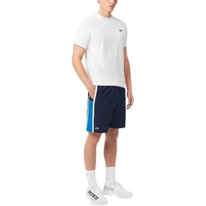 Lacoste Mens Lightweight Colorblock Stripe Tennis Shorts(Navy Blue/Gipsy Blue/White)