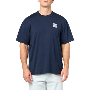 Lacoste Men’s Piqué Graphic T-Shirt(Navy Blue)