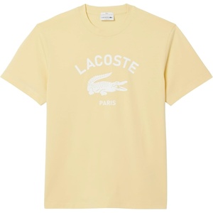 Lacoste Men’s Piqué Graphic T-Shirt(Sesame)