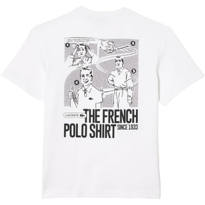 Lacoste Men’s Piqué Graphic T-Shirt(White)