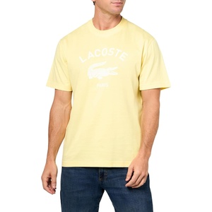 Lacoste Men’s Piqué Graphic T-Shirt(Yellow Branding)